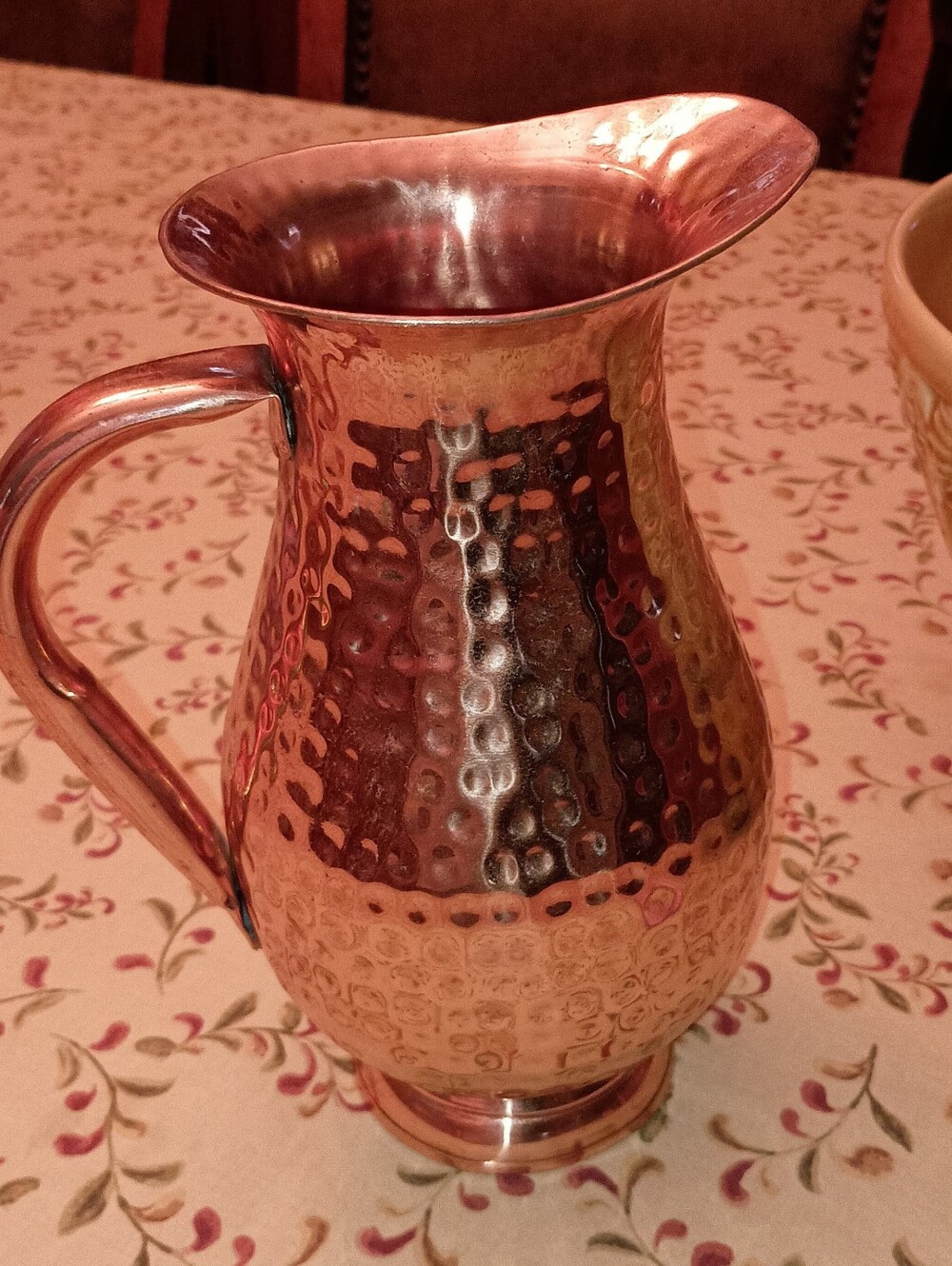 Hammered Copper Pitcher - Picture 4 of 5